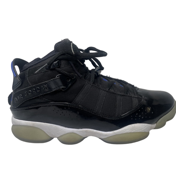 Jordan Other - Men's Jordan 6 Rings 'Space Jam' Black Blue Shoes Size 8 Patent Leather